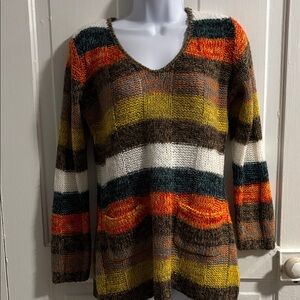 Kristin Nicole Multicolor Striped Women's Sweater Size M